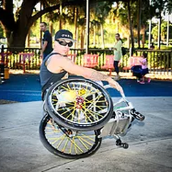 ABC Prosthetics & Orthotics - Meet one of our patients, Jerry who enjoys doing tricks and stunts in his wheelchair