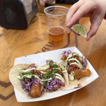 Deckhand Dave's Fish Tacos - The 3 Fish Sampler Tacos - Food Trucks Near Me - Juneau, Alaska Deckhand Dave's Fish Tacos - The 3 Fish Sampler Tacos - Food Trucks Near Me - Juneau, Alaska