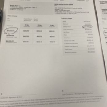 Precision Honda - This is the form showing the monthly payment of $880 a month 72 months and sale price of 33,000 don't be fooled $880x72=$63,360.00 - Car Dealers Near Me - Downey, California Precision Honda - This is the form showing the monthly payment of $880 a month 72 months and sale price of 33,000 don't be fooled $880x72=$63,360.00 - Car Dealers Near Me - Downey, California