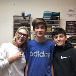 Daniel M Durante, OD - Cohen's Fashion Optical - Debbie with my Son and his friend.