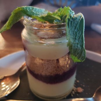 The General Public - Lemon Mousse & Blueberry compote, light and delicious - New American Near Me - San Antonio, Texas The General Public - Lemon Mousse & Blueberry compote, light and delicious - New American Near Me - San Antonio, Texas
