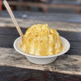 Kula Shave Ice - Lilicoi Dreamsicle - Shaved Ice Near Me - Hilo, Hawaii