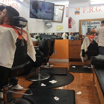 FRG Barber Shop - Cool to watch tv while you wait - Barbers Near Me - Brooklyn, New York