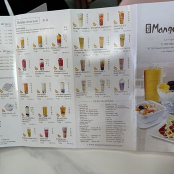 Mango Mango Dessert - Menu for drinks - Desserts Near Me - Las Vegas, Nevada