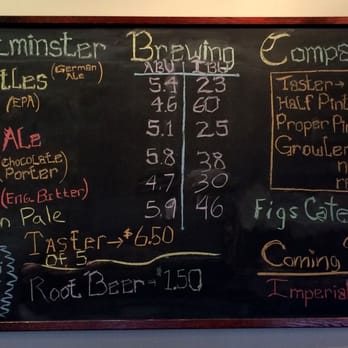 Westminster Brewing - The beer board as of 12/21/13. - Breweries Near Me - Westminster, Colorado