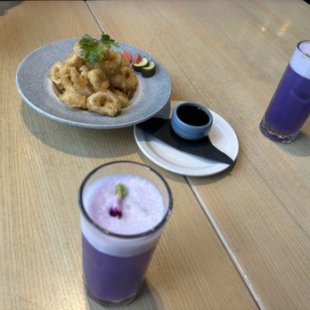 Miku - calamari, ube cocktail - Japanese Near Me - Vancouver, British Columbia Miku - calamari, ube cocktail - Japanese Near Me - Vancouver, British Columbia