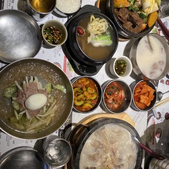 Kunjip - 1. Seol Leong Tang, 3. Galbi Tang, 7. Mul Naeng Myun, 10. Mo Deum Soo Yook, 11. Galbi Jjim - All so delicious! - Korean Near Me - Santa Clara, California