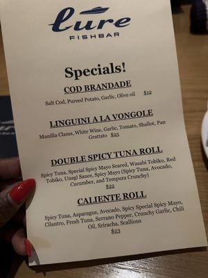 Menu photo 8 Lure Fishbar Chicago, IL