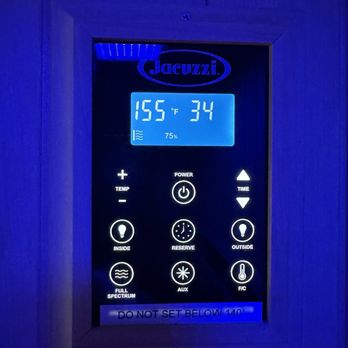 Elevated Sauna & Cryotherapy Studio - Touchpad to adjust temperature and volume of the TV - Saunas Near Me - Henderson, Nevada Elevated Sauna & Cryotherapy Studio - Touchpad to adjust temperature and volume of the TV - Saunas Near Me - Henderson, Nevada