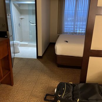 Hyatt Place Riverside/Downtown - View of the room and bathroom, very clean and comfortable! - Hotels Near Me - Riverside, California