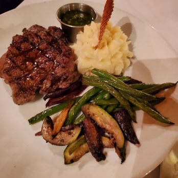 Collage Restaurant - Steak with Verde sauce - New American Near Me - St Augustine, Florida Collage Restaurant - Steak with Verde sauce - New American Near Me - St Augustine, Florida