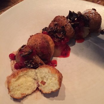 Agricola Eatery - Ricotta beignets ($10) - it's ok; the pears were my favorite part - New American Near Me - Princeton, New Jersey Agricola Eatery - Ricotta beignets ($10) - it's ok; the pears were my favorite part - New American Near Me - Princeton, New Jersey