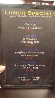 Menu photo 3 Wing Nutz St. George, UT