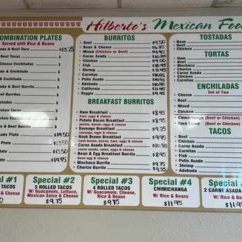 Hilberto's Mexican Food - Menu - Mexican Near Me - Santee, California