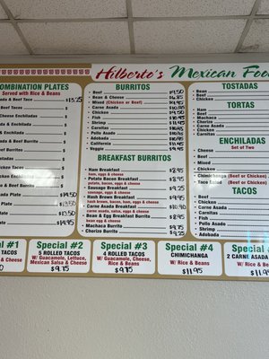 Menu photo 4 Hilberto's Mexican Food Santee, CA