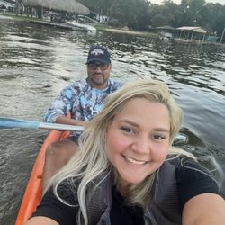 Kayak and life vests provided