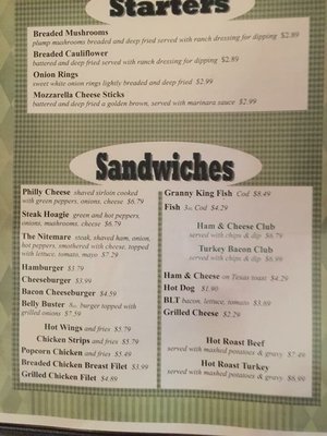 Menu photo 6 Minney's Family Restaurant Frametown, WV
