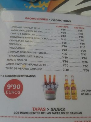 Menu photo 6 El Quinto Tapón Alcala de Henares, M