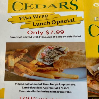 Cedars Mediterranean Grill - Greek Near Me - Stroudsburg, Pennsylvania