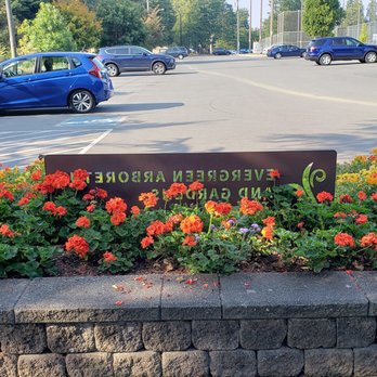 Evergreen Arboretum and Gardens - View from the entrance. Nice parking lot, very accessible - Venues & Event Spaces Near Me - Everett, Washington