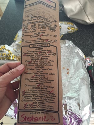 Menu photo 5 Which Wich Myrtle Beach, SC