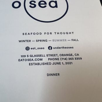 O Sea - Seafood Near Me - Orange, California O Sea - Seafood Near Me - Orange, California