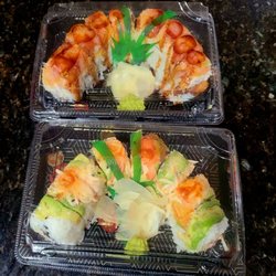 Shiki Sakura - Mexican Roll (Bottom) Spiderman Roll (Top)