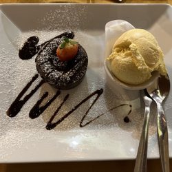 Casa Nova - Dessert--chocolate lava cake and vanilla ice cream