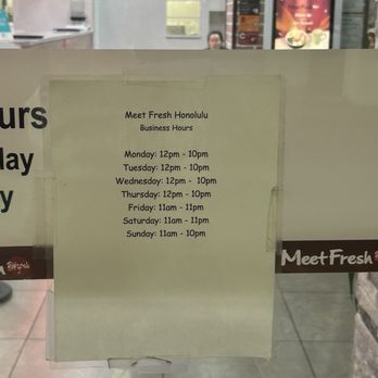 Meet Fresh - Hours - Bubble Tea Near Me - Honolulu, Hawaii Meet Fresh - Hours - Bubble Tea Near Me - Honolulu, Hawaii