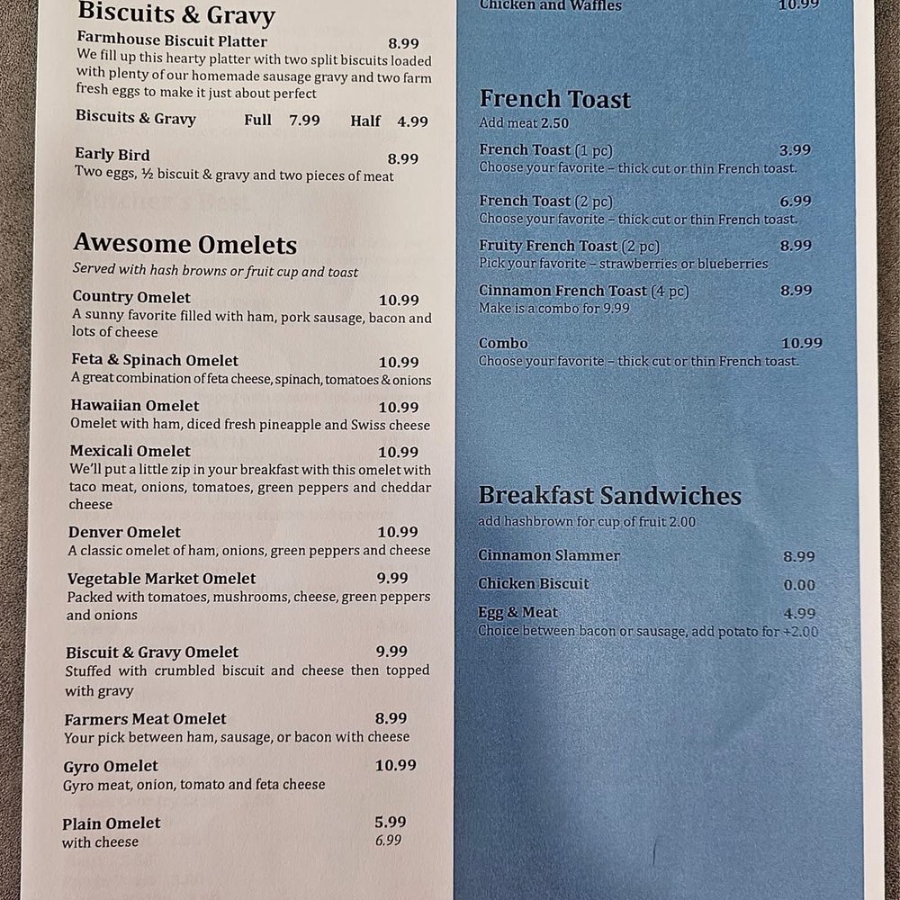 The Old Y Diner - Menu - Breakfast & Brunch Near Me - Taylor Springs, Illinois The Old Y Diner - Menu - Breakfast & Brunch Near Me - Taylor Springs, Illinois