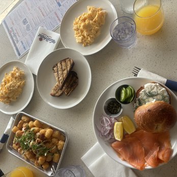 The Waterfront Venice - Salmon lox bagel with 2 side eggs Mimosas Loaded tater tot's Sourdough 2 side eggs Mimosas - Beer Gardens Near Me - Venice, California The Waterfront Venice - Salmon lox bagel with 2 side eggs Mimosas Loaded tater tot's Sourdough 2 side eggs Mimosas - Beer Gardens Near Me - Venice, California
