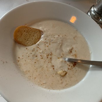 Colington Cafe - She Crab Bisque basically tasted like a shot of sherry. Not very good - American Near Me - Kill Devil Hills, North Carolina