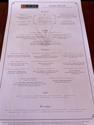 Menu photo 5 El Chorro Paradise Valley, AZ