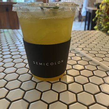 Semicolon Cafe - Iced Mango-Ade - Coffee & Tea Near Me - New York, New York Semicolon Cafe - Iced Mango-Ade - Coffee & Tea Near Me - New York, New York