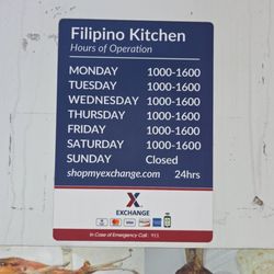 Filipino Kitchen - Updated Hours.