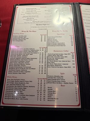 Menu photo 1 The Red Room Costa Mesa, CA