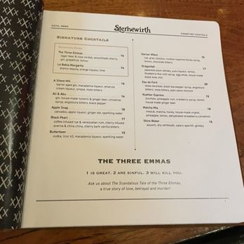 Sternewirth Bar - Menu - Cocktail Bars Near Me - San Antonio, Texas