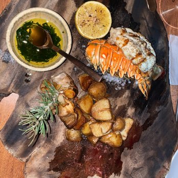 Taboo Cancun - Lobster with steak and potatoes (steak was taken by my child before I could take a picture) - Mediterranean Near Me - Cancún, ROO