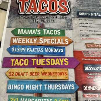 Mama's Tacos Delicioso Of Pensacola - Fun themed nights and Hispanic music making it festive! - Tacos Near Me - Pensacola, Florida Mama's Tacos Delicioso Of Pensacola - Fun themed nights and Hispanic music making it festive! - Tacos Near Me - Pensacola, Florida