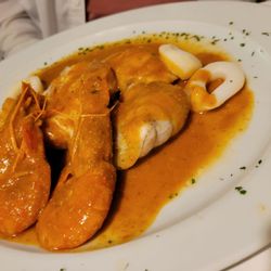 Restaurante Abat Cisneros - Monkfish, Prawn, and Squid in Romanesco sauce