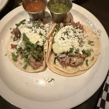 Redwood Grill Los Altos - Pork Carnitas tacos from happy hour menu - American Near Me - Los Altos, California