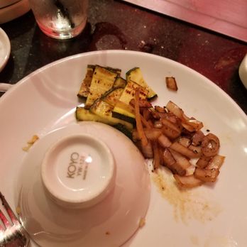 Benihana - Downey - The little bit of grilled onions, zucchini and a bowl of fried rice after forty-five (45) minutes of cooking. - Sushi Bars Near Me - Downey, California