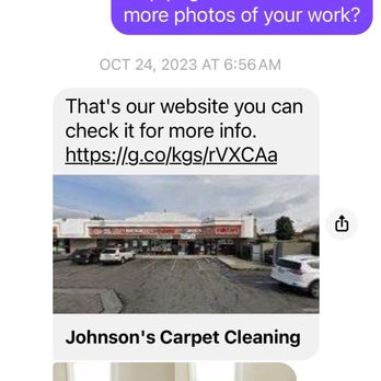 Johnson's Carpet Cleaning - Scammer from a Facebook business page using Johnson's carpet cleaning as their own to scam people with poor carpet cleaning services. - Carpet Cleaning Near Me - Glendora, California Johnson's Carpet Cleaning - Scammer from a Facebook business page using Johnson's carpet cleaning as their own to scam people with poor carpet cleaning services. - Carpet Cleaning Near Me - Glendora, California