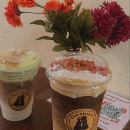 Pistachio horchata latte & Strawberry Horchata latte (seasonal) Pistachio horchata latte & Strawberry Horchata latte (seasonal)