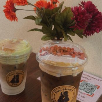 Two Sisters Cafe - Pistachio horchata latte & Strawberry Horchata latte (seasonal) - Breakfast & Brunch Near Me - Milwaukie, Oregon Two Sisters Cafe - Pistachio horchata latte & Strawberry Horchata latte (seasonal) - Breakfast & Brunch Near Me - Milwaukie, Oregon