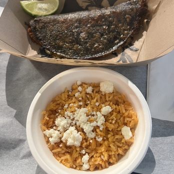 Corazon Cocina - Quesabirria and side of Classic Mexican Rice - Mexican Near Me - Santa Barbara, California