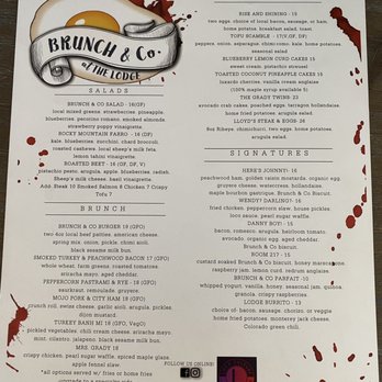 Brunch & - Brunch/lunch menu - Breakfast & Brunch Near Me - Estes Park, Colorado