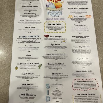 Wild Eggs - Other side of menu - Breakfast & Brunch Near Me - Louisville, Kentucky