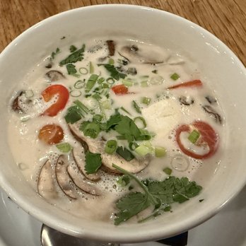 The Green Elephant - Fragrant Coconut Soup (Tom Kha) - Vegetarian Near Me - Portland, Maine