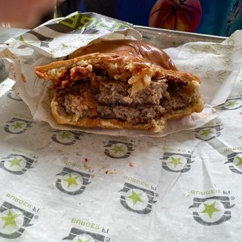 BurgerFi - SZECHUAN BACON STACK BURGER with Kimchi. - Hot Dogs Near Me - Jacksonville, Florida BurgerFi - SZECHUAN BACON STACK BURGER with Kimchi. - Hot Dogs Near Me - Jacksonville, Florida